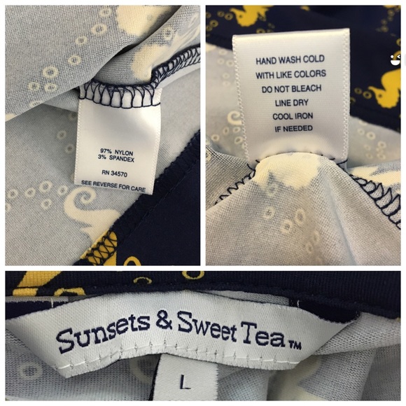 Seahorse Novelty Print Jacket Navy Gold UPF 50 - L - Picture 16 of 16